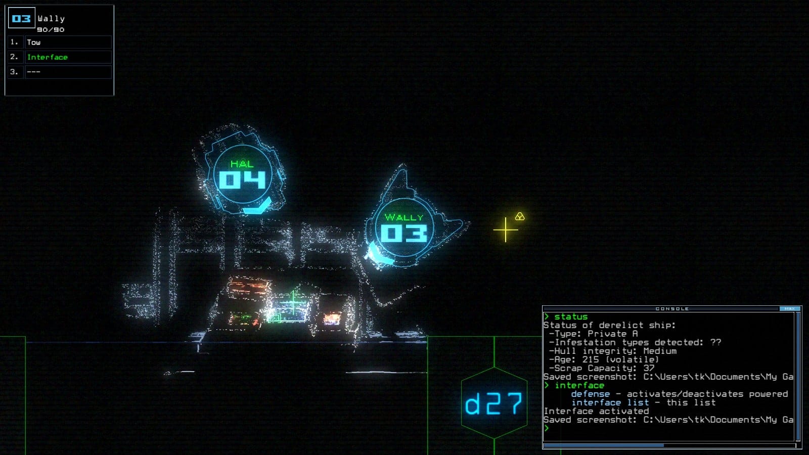 Duskers — command-line programming game screenshot