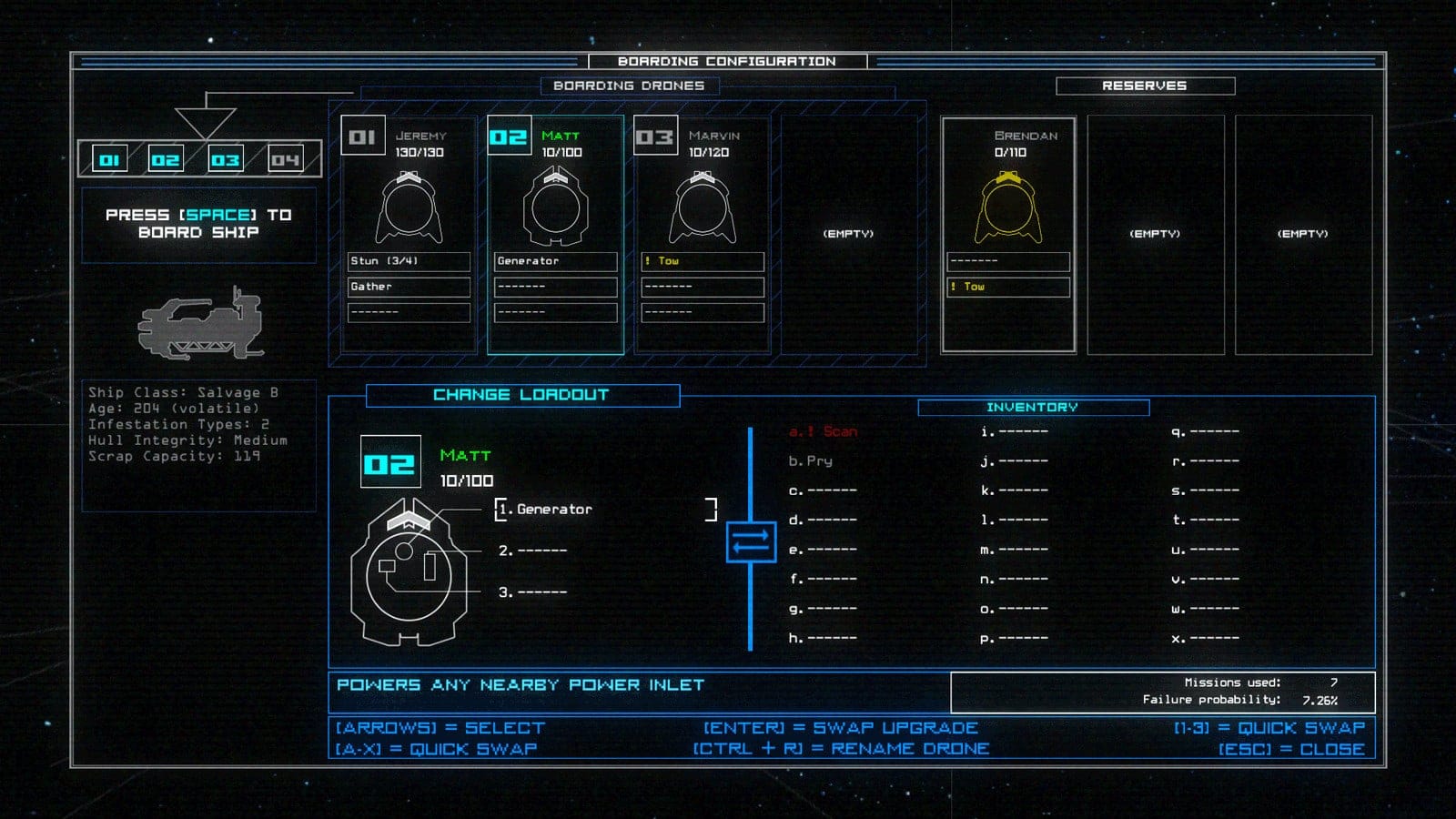 Duskers — command-line programming game screenshot 6