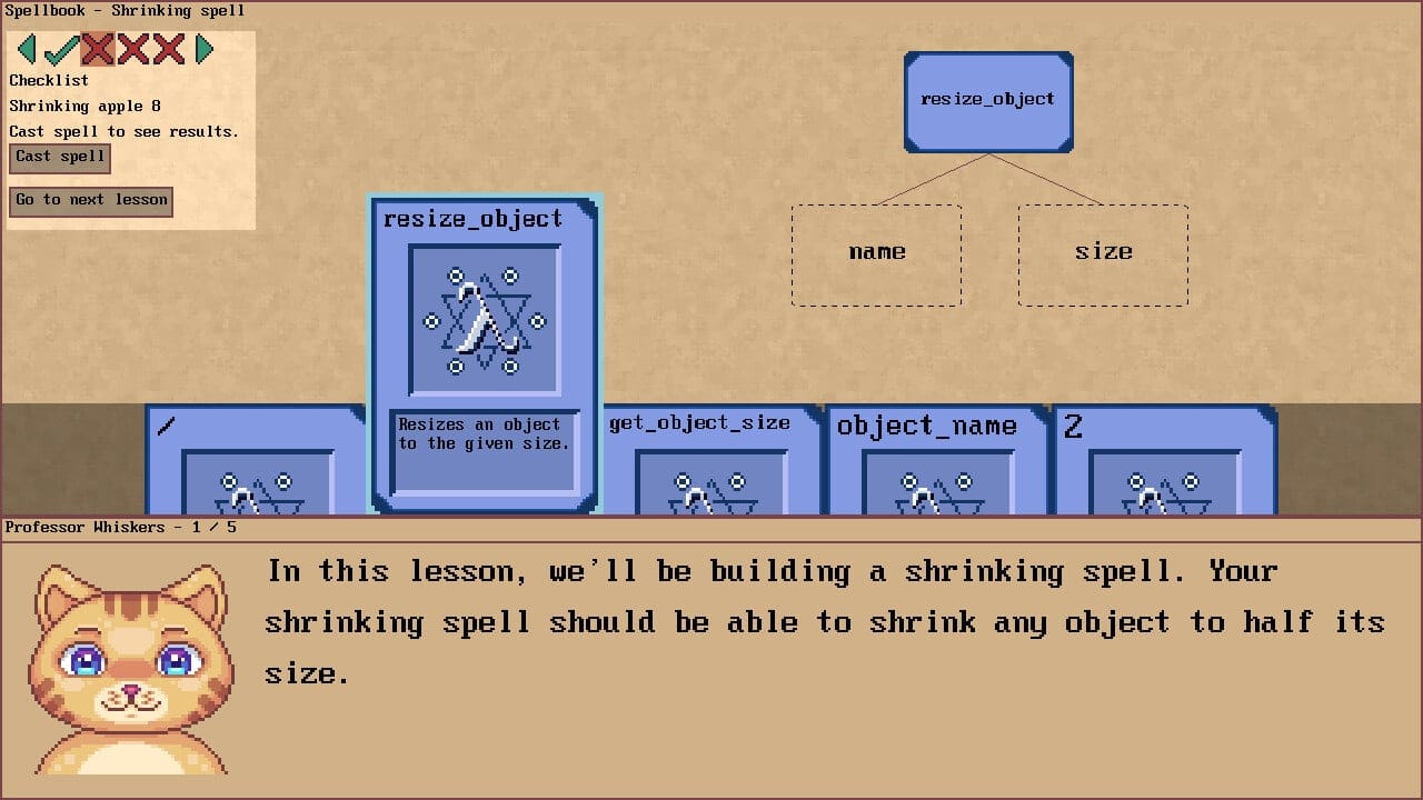 Lambda Spellcrafting Academy — visual puzzle programming game screenshot 3