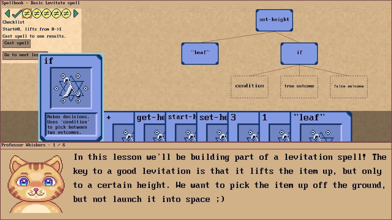 Lambda Spellcrafting Academy — visual puzzle programming game screenshot 5