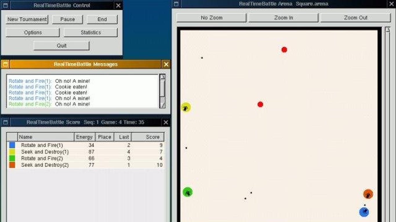 RealTimeBattle — bot arena programming game screenshot