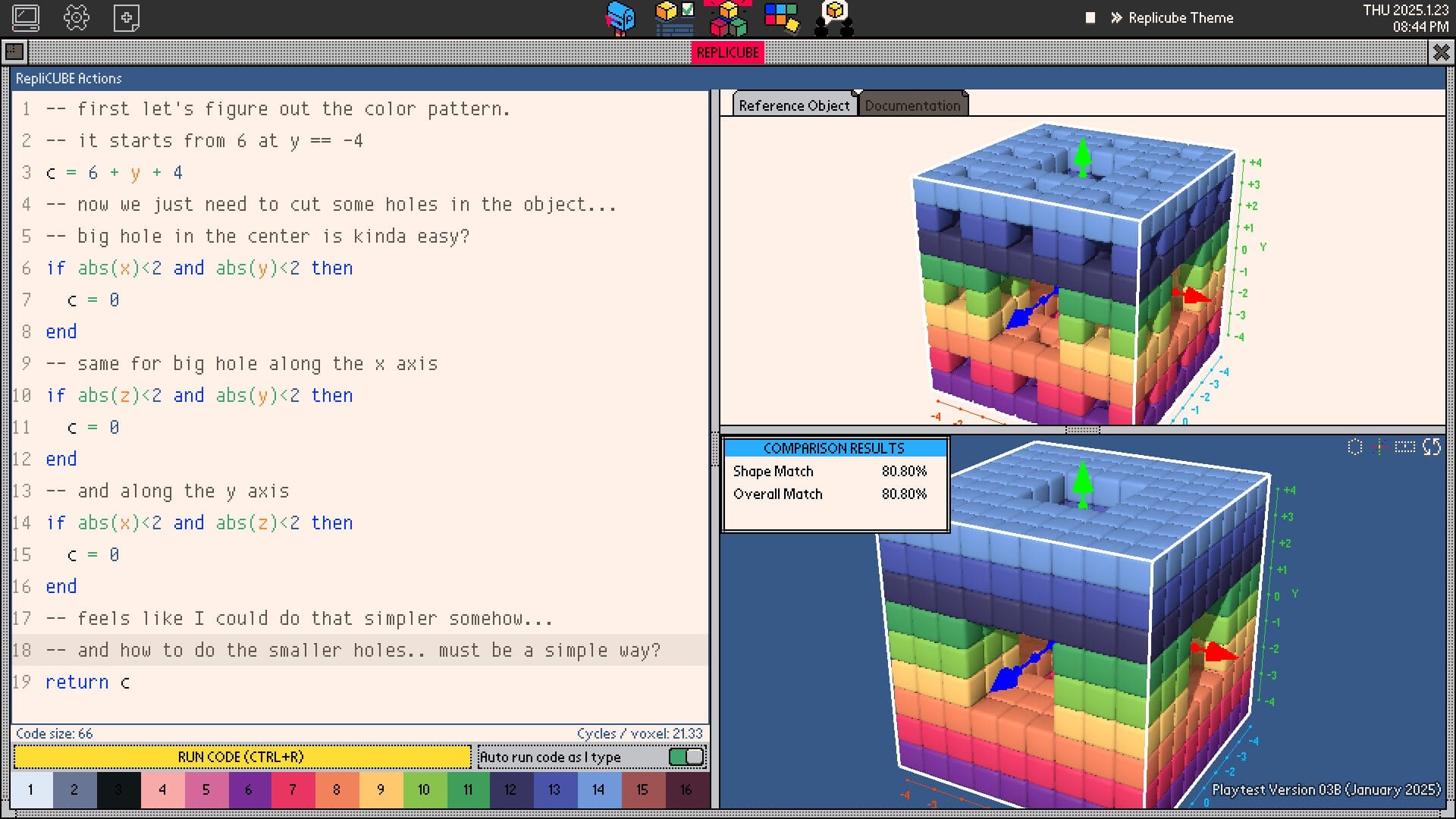 Replicube — visual puzzle programming game screenshot 3