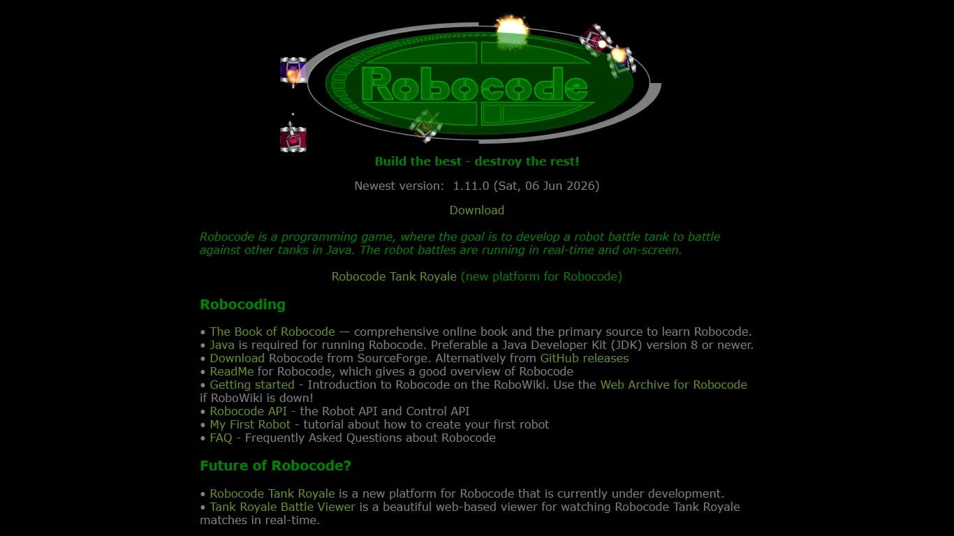 Robocode — bot arena programming game screenshot