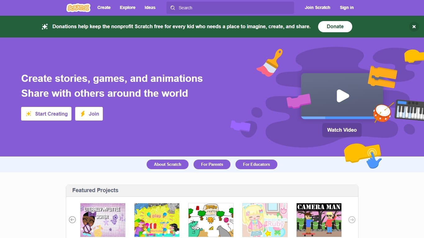 Scratch — game creation programming game screenshot