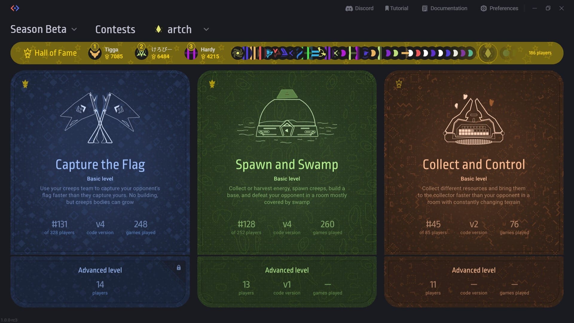 Screeps: Arena — bot arena programming game screenshot