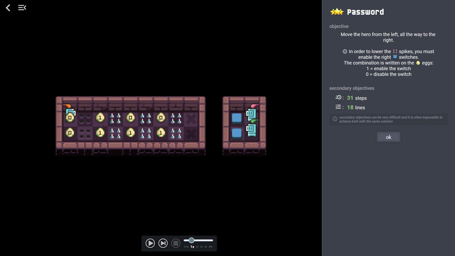 Selfless Heroes — visual puzzle programming game screenshot 4
