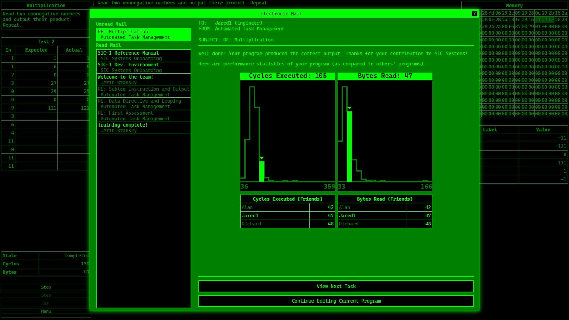 SIC-1 — assembly puzzle programming game screenshot 2