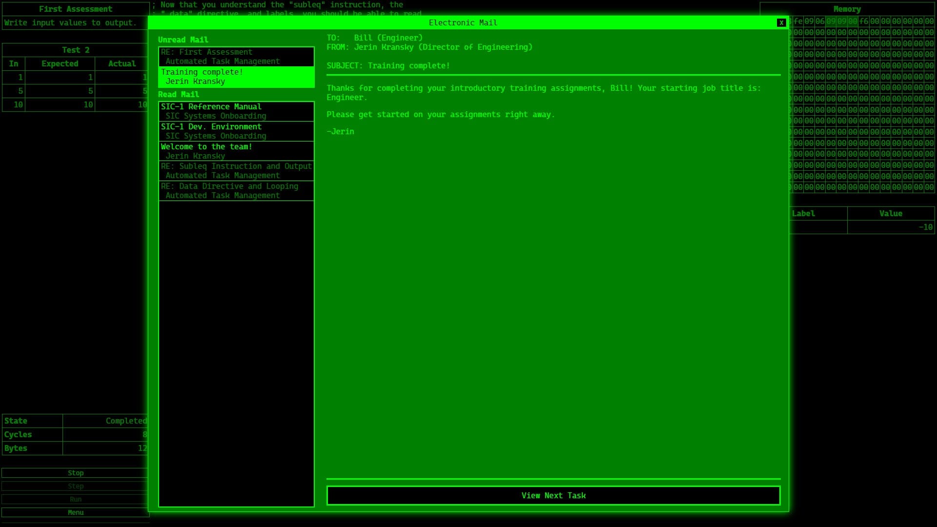 SIC-1 — assembly puzzle programming game screenshot 5