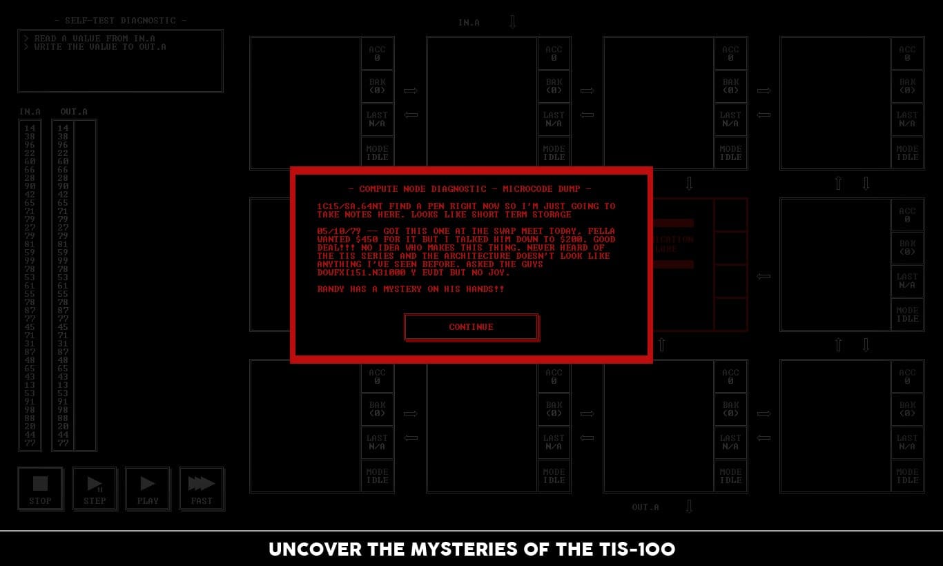 TIS-100 — assembly puzzle programming game screenshot 4